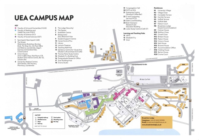 UEA Campus Map