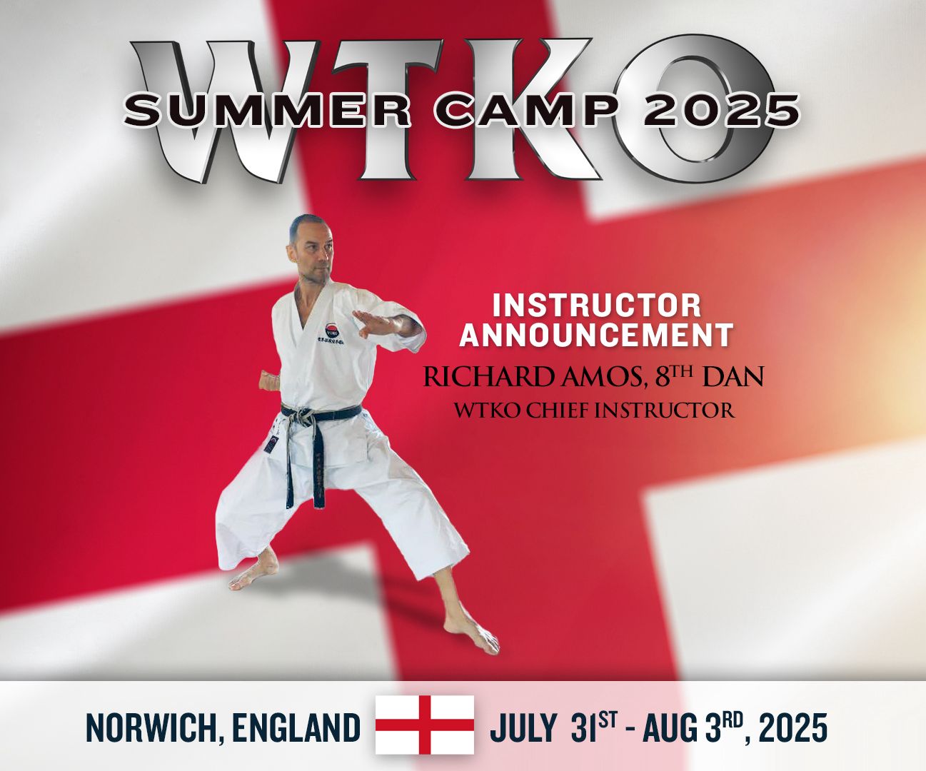 WTKO Chief Instructor, Sensei Richard Amos, 8th Dan